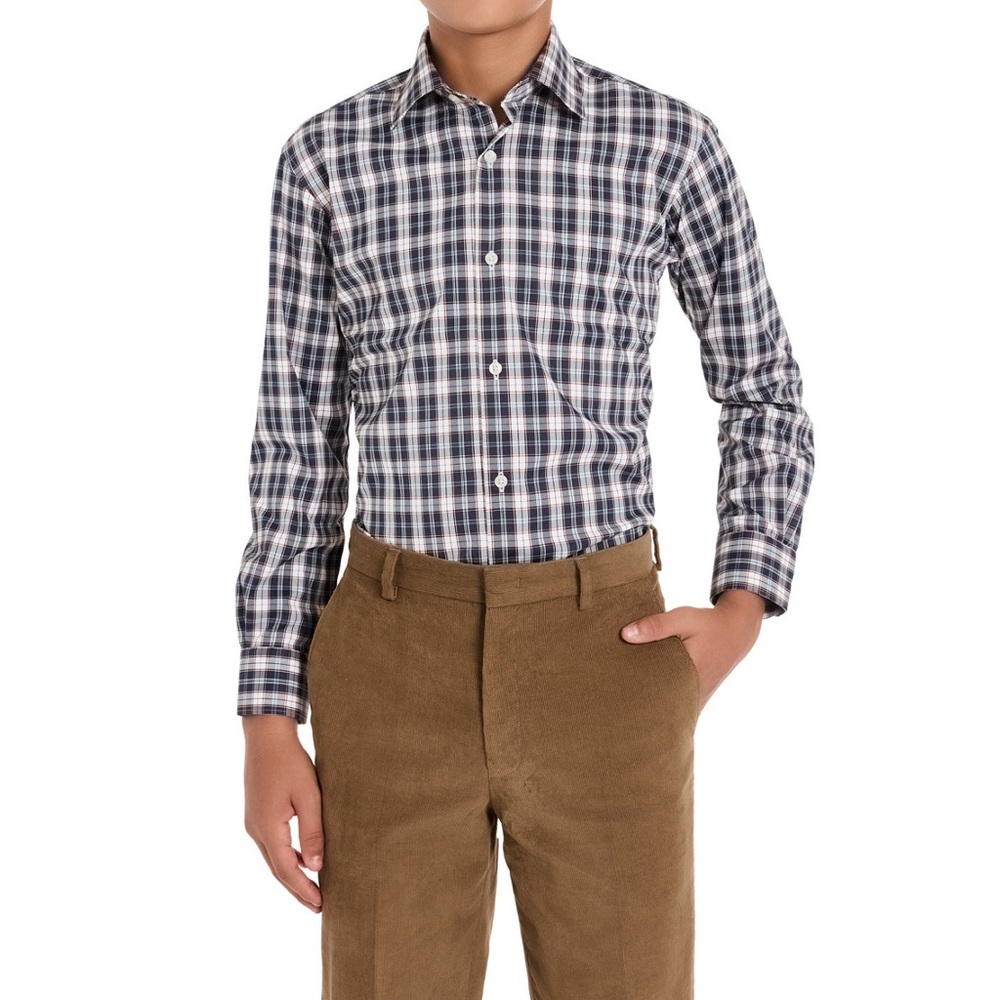 Big Boys Michael Kors Silver Classic Plaid Dress Shirt 20R. Offers accepted